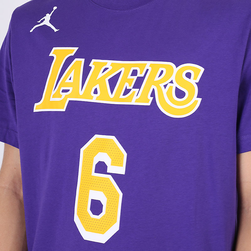мужская фиолетовая футболка Jordan Los Angeles Lakers Statement Edition Tee CV9986-557 - цена, описание, фото 2